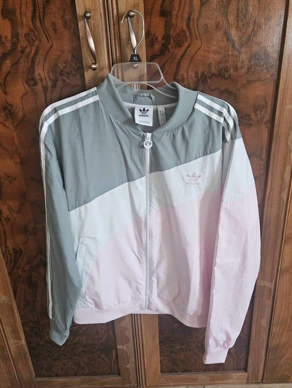 Adidas Originals Vintage Unisex Swirl Windbreaker Jacket, US Men Size Small